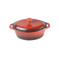 24cm pot / cocotte / cocotte en fonte à revêtement en émail coloré